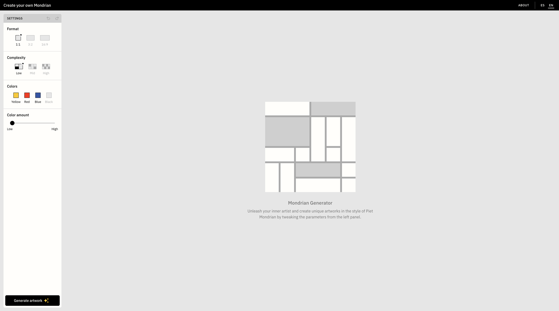 Mondrian Generator screenshot